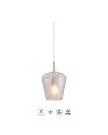 ELSA * COLGANTE CRISTAL CAMPANA - E27 - TRANSPARENTE + OPAL (SIN BASE